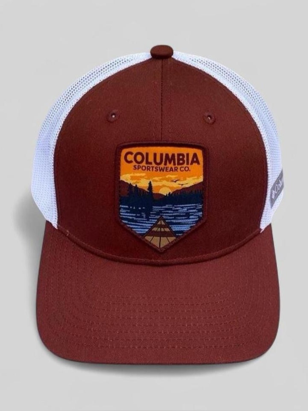 Columbia Outdoor Graphic Mesh Trucker Hat Maroon Snapback